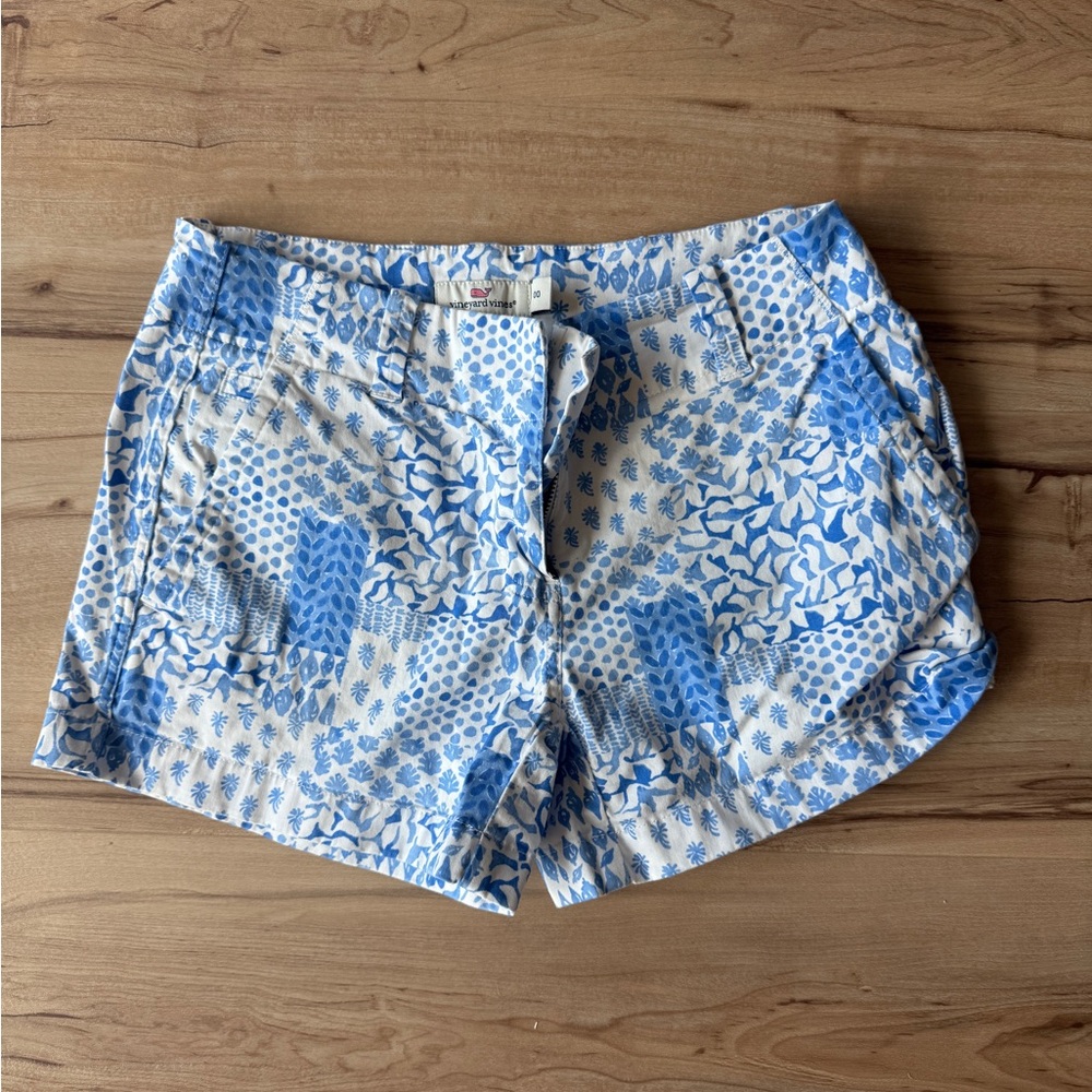 Vineyard Vines Blue and White Bermuda Shorts